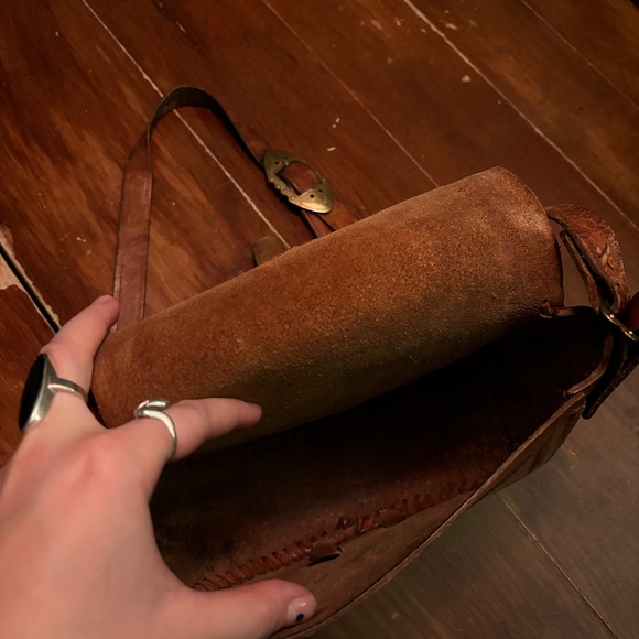 Vintage Leather Bag / Mexican Made - Picture 4 of 8